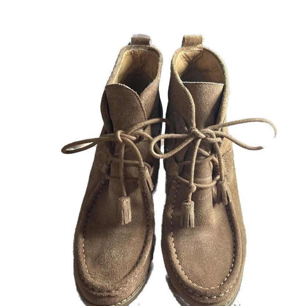 Lucky Brand Yaney Suede Wedge Ankle Booties